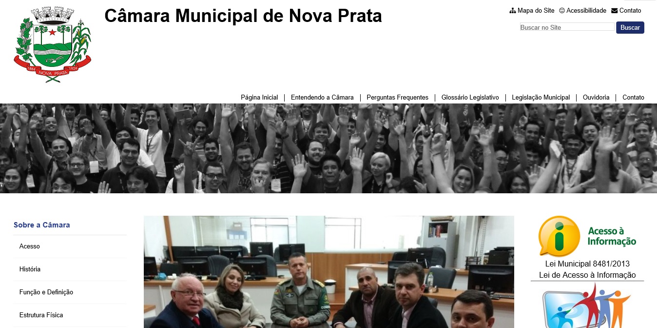 Projeto gratuito cria novo site da Câmara de Vereadores de Nova Prata